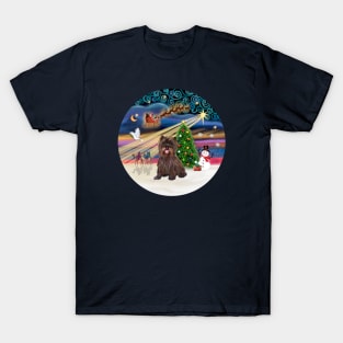 "Christmas Magic" with a Brindle Cairn Terrier T-Shirt